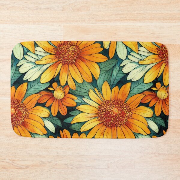 Item preview, Marigold Flowers Pattern Print designed and sold by ThePurpleMelon.