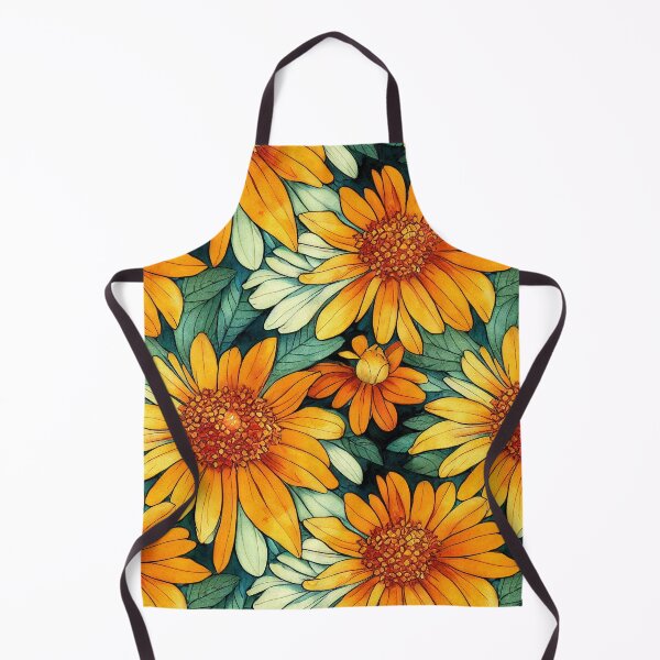Item preview, Marigold Flowers Pattern Print designed and sold by ThePurpleMelon.