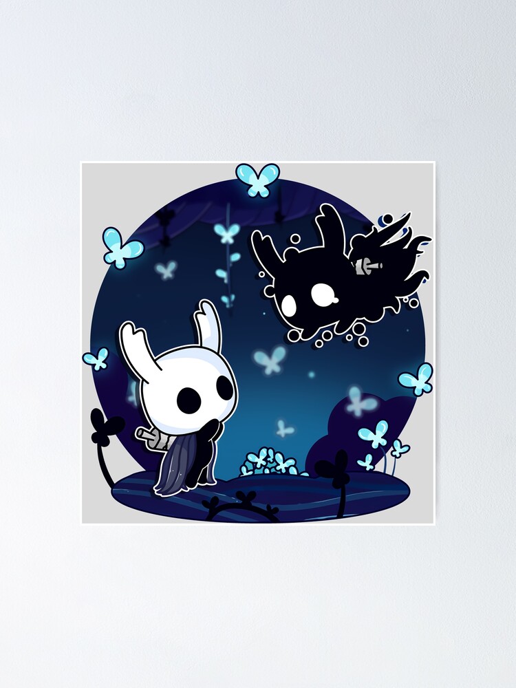 Hollow Knight fanart print with Knight & Void