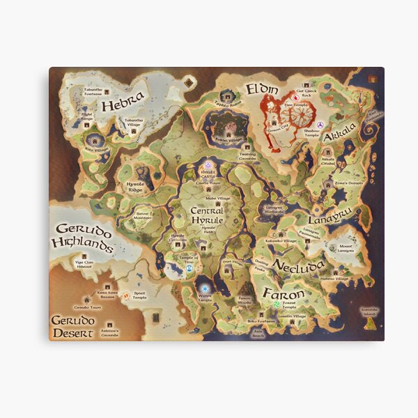 Hyrule Map for Dungeons & Dragons Canvas Print