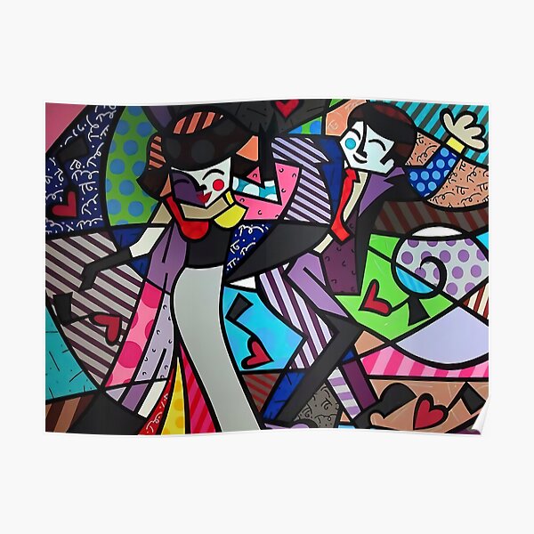 " Romero Britto Night Out" Poster for Sale by JosephScan Redbubble