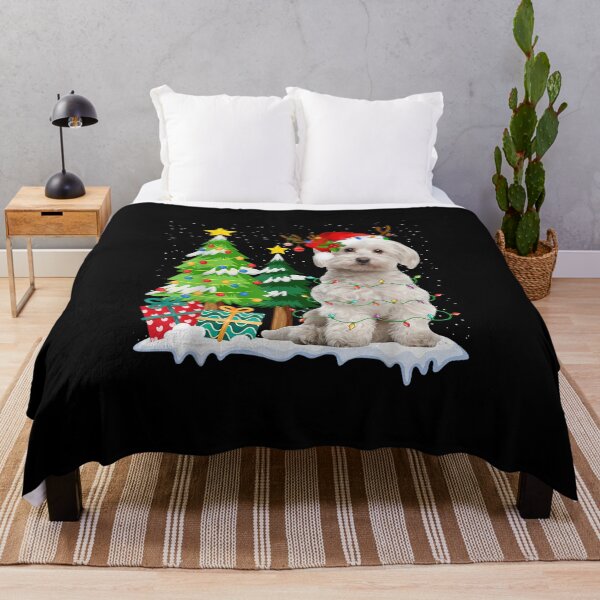 Item preview, Maltese Dog Santa Hat Reindeer Christmas Lights designed and sold by Staroverovsemyo.
