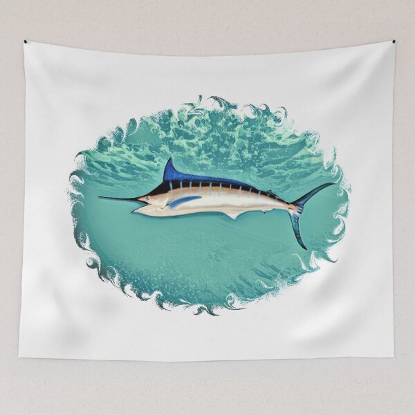 Item preview, Blue Marlin Framed In Turquoise Waves designed and sold by Heathermarie321.