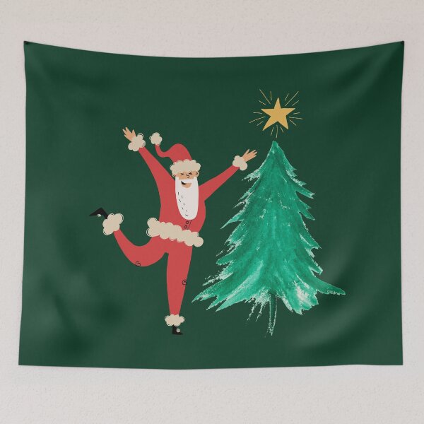 Item preview, Santa Celebrating With The Christmas Tree: Hooray! designed and sold by tmdaliggr.