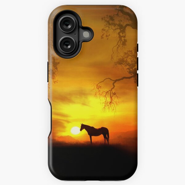 Aperçu de l'œuvre Joli cheval dans un travail d'art coucher de soleil Fiery créée et vendue par Stephanie Laird.