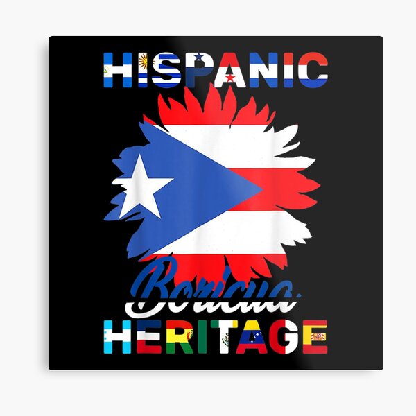 National Hispanic Heritage Month Puerto Rico Flag Metal Print