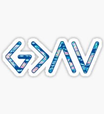 god is greater than the highs and the lows Sticker
