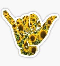 Sunflowers Shaka Sticker