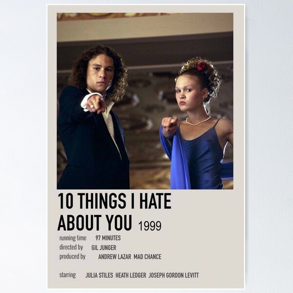 10 Things I Hate About You 90s movie Poster | Poster