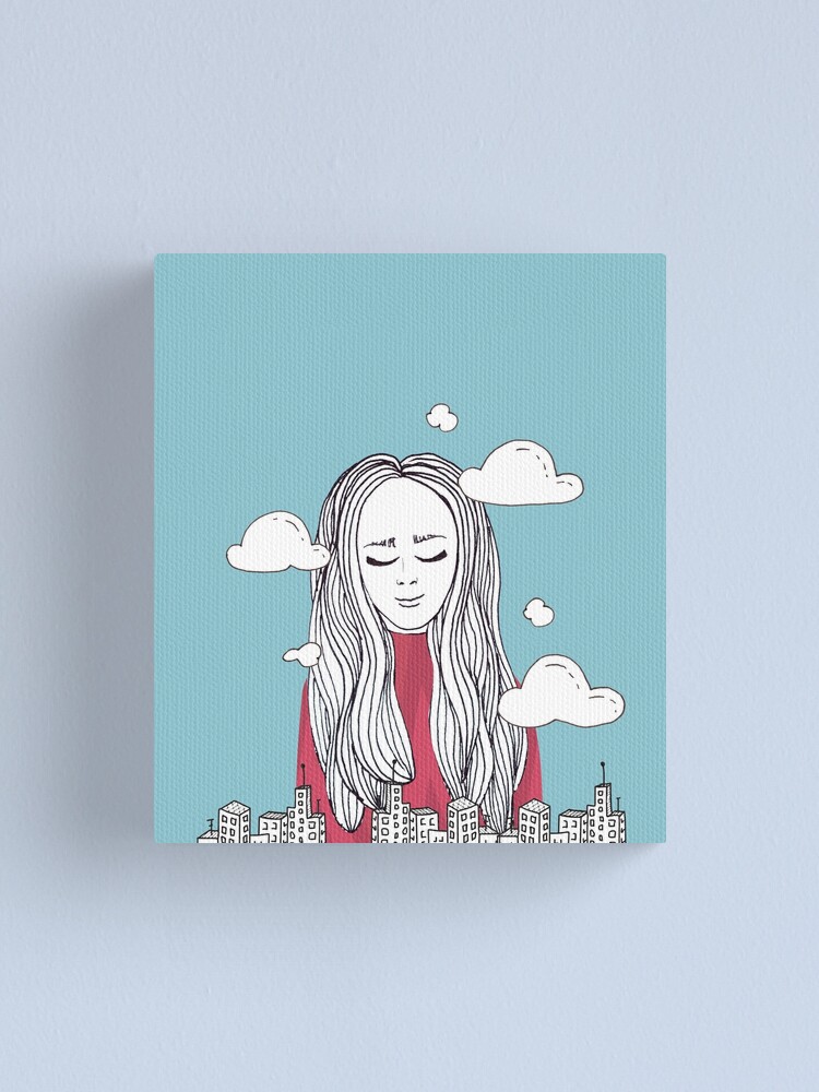 Alternate view of Daydreaming - Head in the clouds Canvas Print