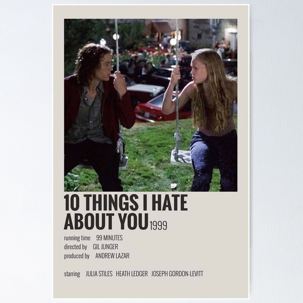 Stylish Minimalist Polaroid Poster for 10 Things I Hate About You