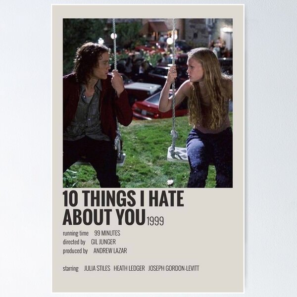 10 Things I Hate About You (1999) Movie Poster for Sale by LovedPosters