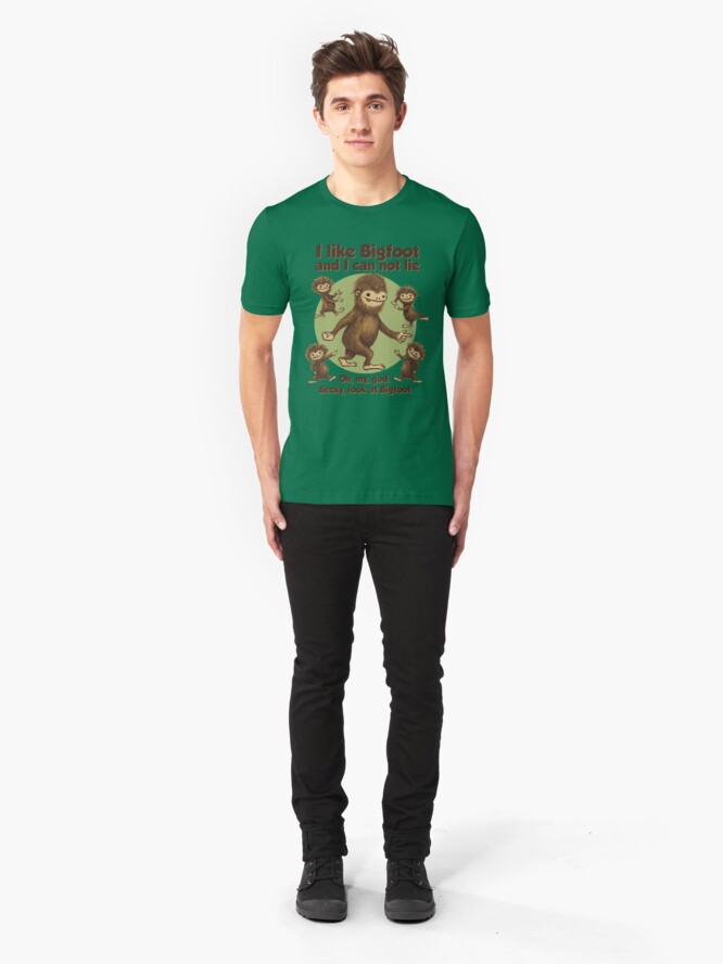 Alternate view of I like Bigfoot Slim Fit T-Shirt