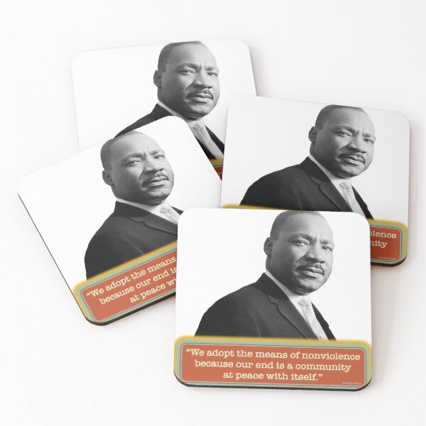 Aperçu de l'œuvre Martin Luther King Jr sur les moyens non violents créée et vendue par WarGeek.