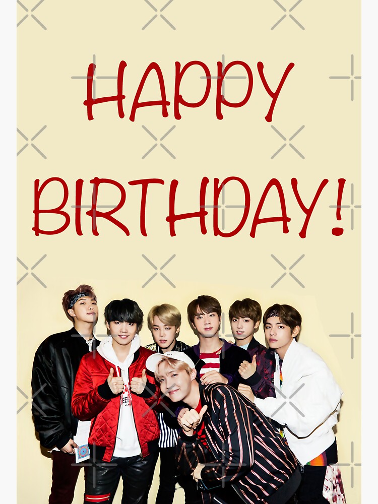 bts birthday card sticker by baekgie29 redbubble
