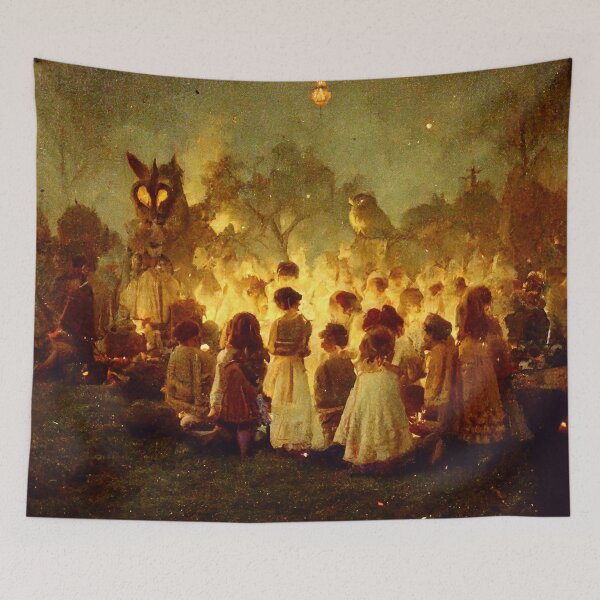 Item preview, Secret Society Children of the Owls Mystery Cult Gather in the woods designed and sold by MysticAlgorithm.