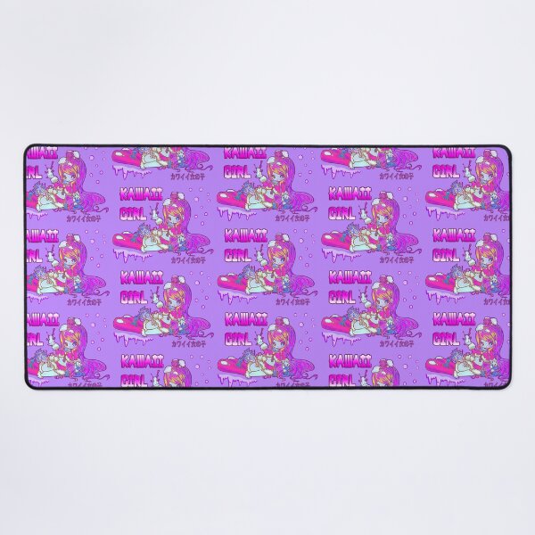 Item preview, NEON Snow Kawaii Girl (Electric Purple) designed and sold by Dolls X Beauty.