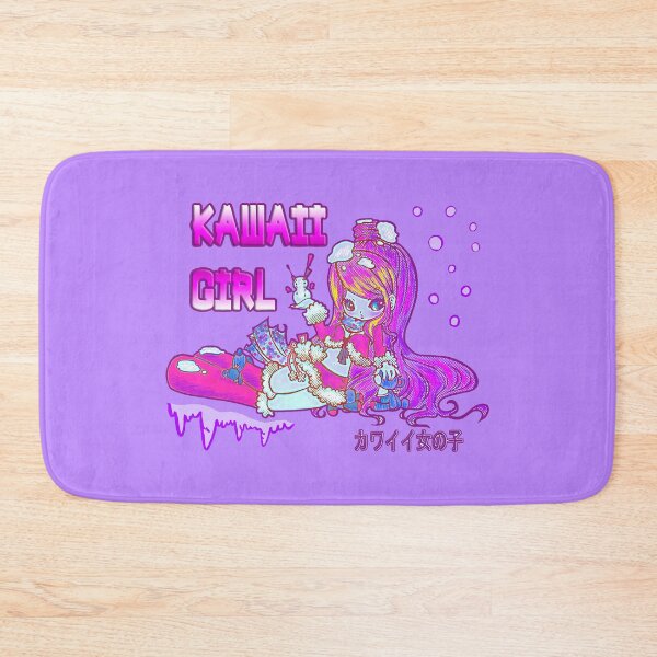 Item preview, NEON Snow Kawaii Girl (Electric Purple) designed and sold by Dolls X Beauty.