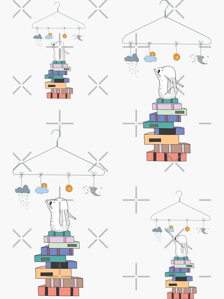 "Whats the Weather Today Bunny?" Sticker for Sale by chillaxcats