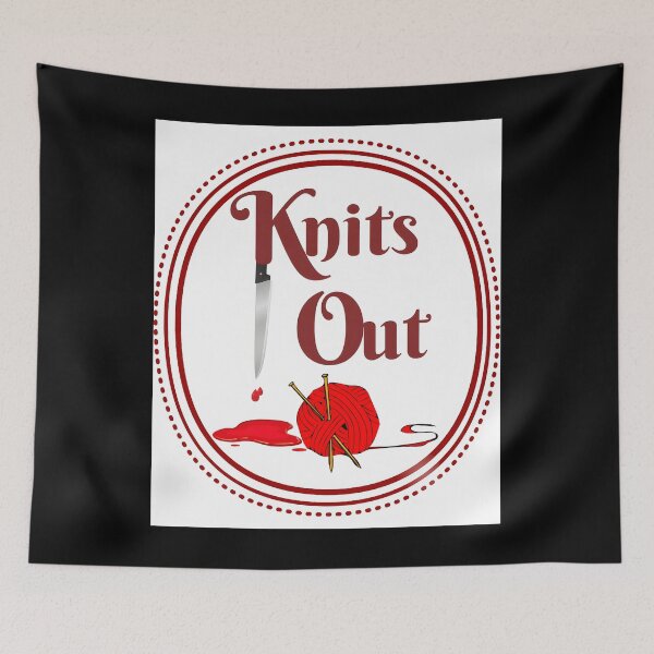 Item preview, Knits Out! Version Number 2 Ode to Knives Out!   Poster designed and sold by cholcapersih.
