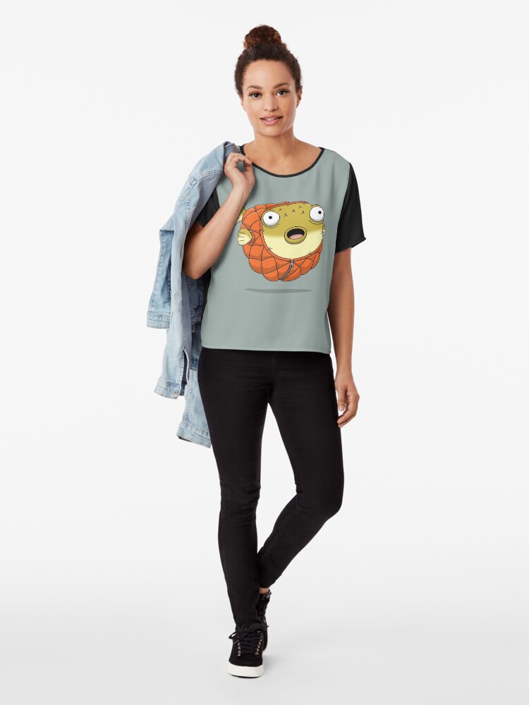 Alternate view of Puffer fish Chiffon Top
