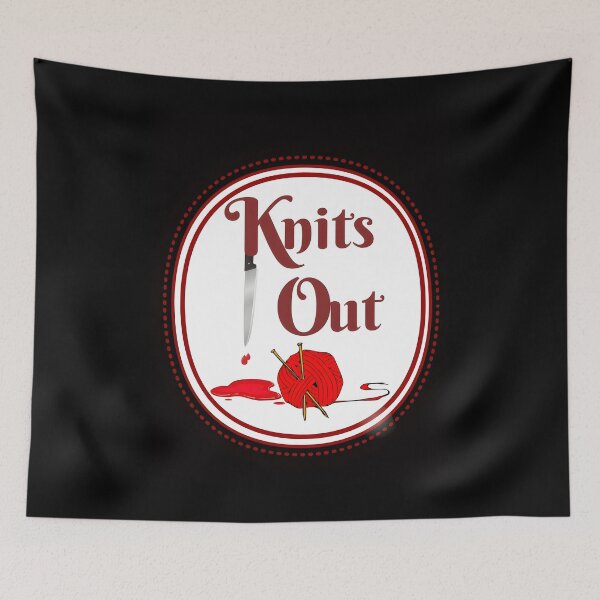 Item preview, Knits Out! Version Number 2 Ode to Knives Out!  Poster designed and sold by cholcapersih.