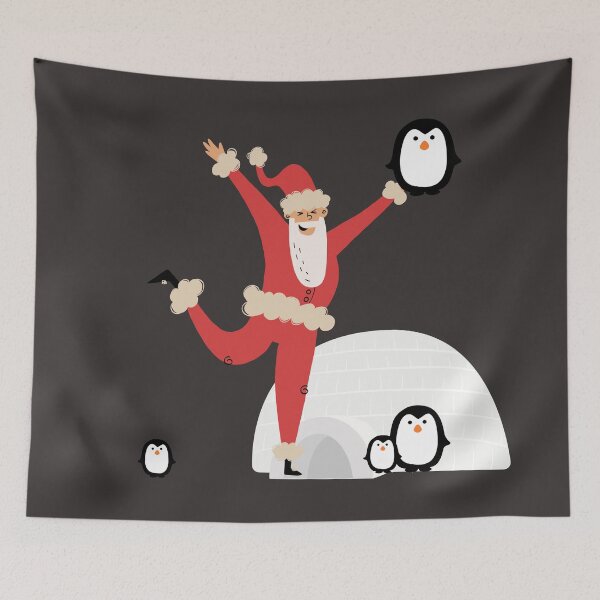 Item preview, Santa Hanging Out At The North Pole With The Penguins. designed and sold by tmdaliggr.