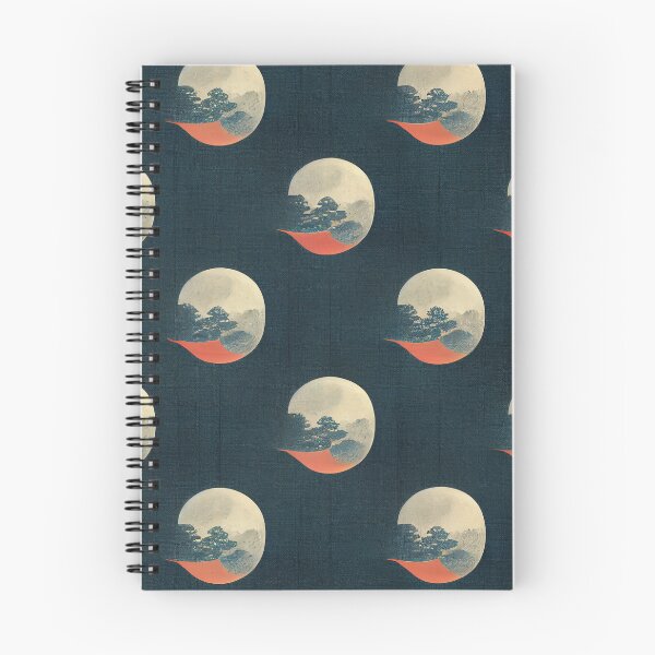 Item preview, Japanese Style Flower Moon Clouds Pattern II designed and sold by ARTIFLAVE.