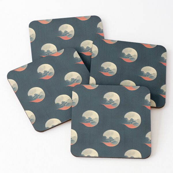 Item preview, Japanese Style Flower Moon Clouds Pattern II designed and sold by ARTIFLAVE.