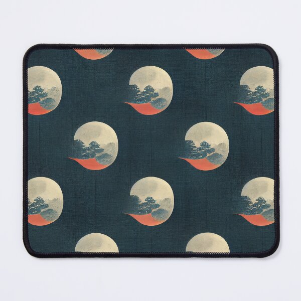Item preview, Japanese Style Flower Moon Clouds Pattern II designed and sold by ARTIFLAVE.