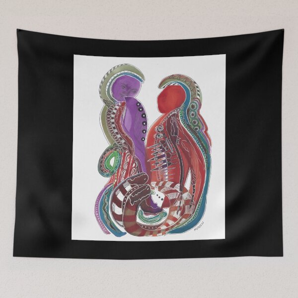 Item preview, Knives Are Out Ink Blot Intuitive painting Poster designed and sold by cholcapersih.