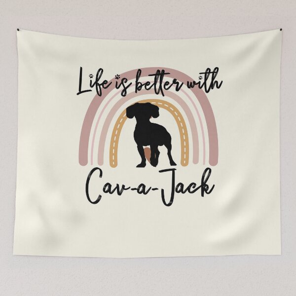 Item preview, Cav-a-Jack Dog Rainbow Aesthetic Boho designed and sold by rafaeltto.