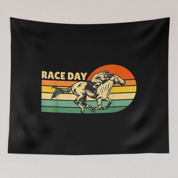 Item preview, Horse Racing Race Day Vintage Retro Horse Jockey Horse Race designed and sold by BrennaEirlys.