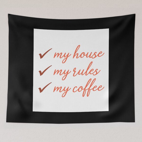 Item preview, Knives detective movie My House My Rules My Coffee - handwritten Poster designed and sold by cholcapersih.