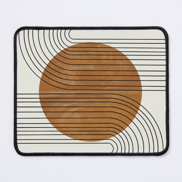 Item preview, Modern Contemporary Composition Minimalist Sunrise Abstract Flow Poster Arch Balance Brown Sun Mid-Century lines Boho Geometric designed and sold by thanyaj.