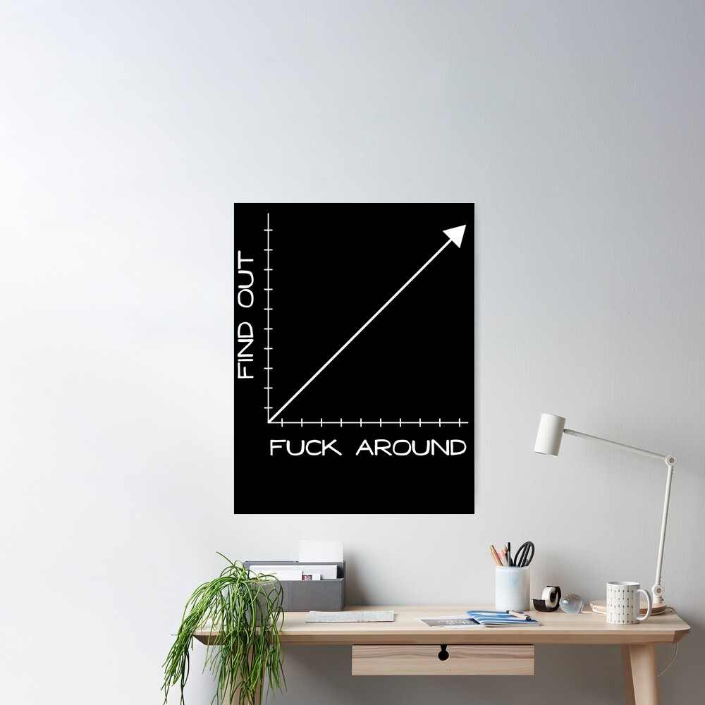 Fuck Around and Find Out Graph Chart  Poster for Sale by Good-Find