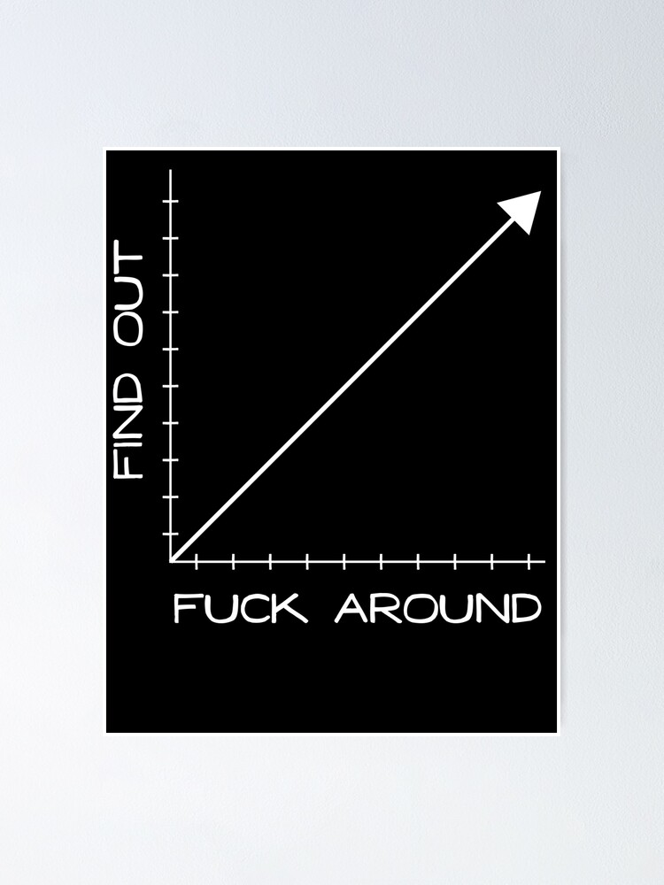 Fuck Around and Find Out Graph Chart  Poster for Sale by Good-Find