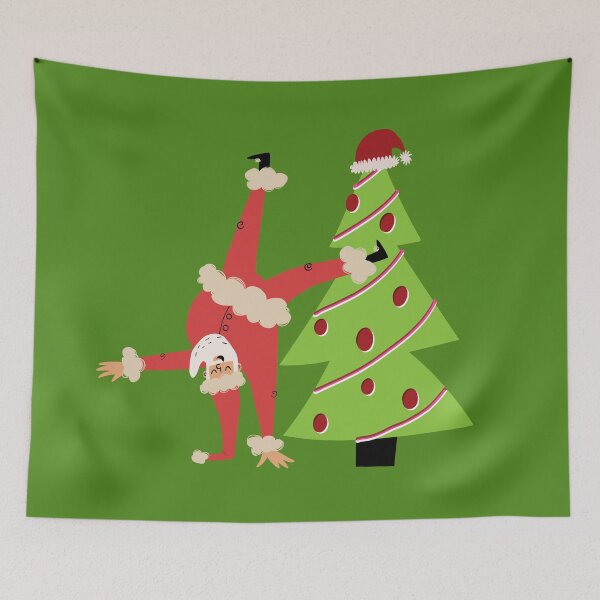 Item preview, Santa Celebrating By The Tree Design: Winter's Coming! designed and sold by tmdaliggr.
