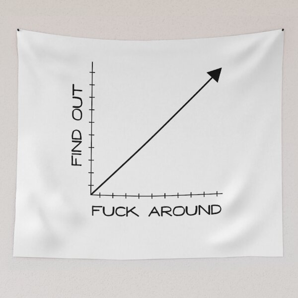 Item preview, Fuck Around and Find Out Graph Chart  designed and sold by Good-Find.