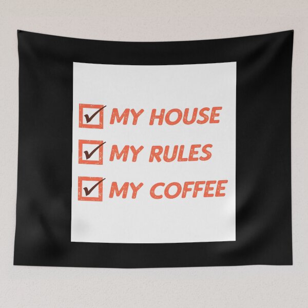Item preview, Knives detective movie My House My Rules My Coffee Poster designed and sold by cholcapersih.
