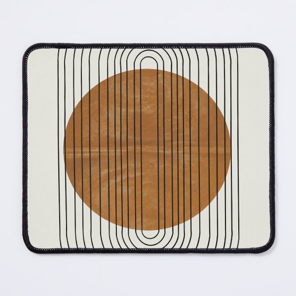 Item preview, Modern Contemporary Composition Minimalist Sunrise Abstract Flow Poster Arch Balance Brown Sun Mid-Century lines Boho Geometric designed and sold by thanyaj.