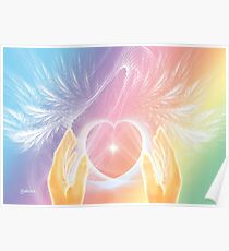 Healing with Angels and Rainbows Poster