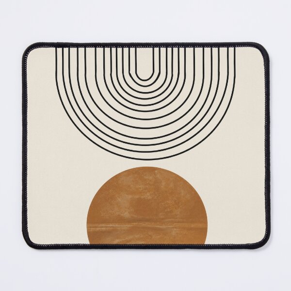 Item preview, Modern Contemporary Composition Minimalist Sunrise Abstract Flow Poster Arch Balance Brown Sun Mid-Century lines Boho Geometric designed and sold by thanyaj.