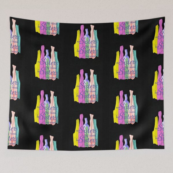 Item preview, Not sisters by blood but sisters by wine - dizzy bottles designed and sold by HeckaDoodleDo.