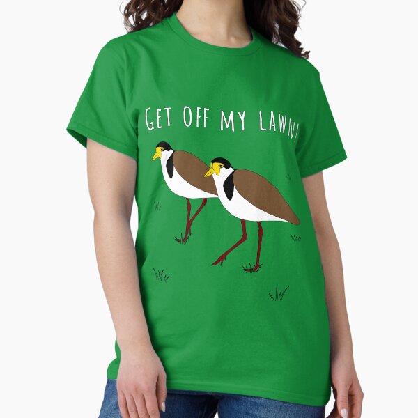 Item preview, Get Off My Lawn Masked Lapwing Plover designed and sold by BinChickenBaby.
