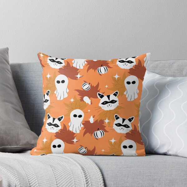 Item preview, Trash Pandas and Ghosts Fall Leaves Pumpkins Autumn Spooky Vibes Raccoons  designed and sold by Starpreneur.