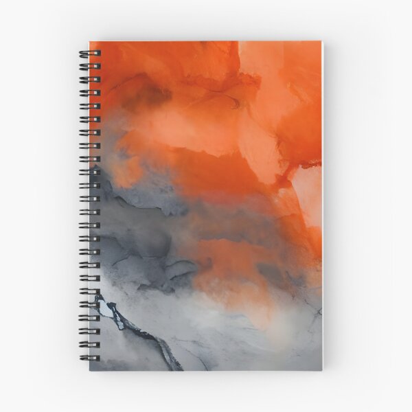 Item preview, Ethereal Water Muted Grey & Bright Orange Abstract Art designed and sold by Digital-Davinci.