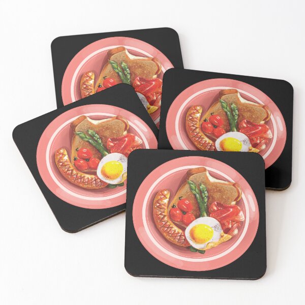 Item preview, Western Breakfast of Bacon, Sausage, Egg, Tomatoes, Asparagus and Toast designed and sold by Alicia Chee.
