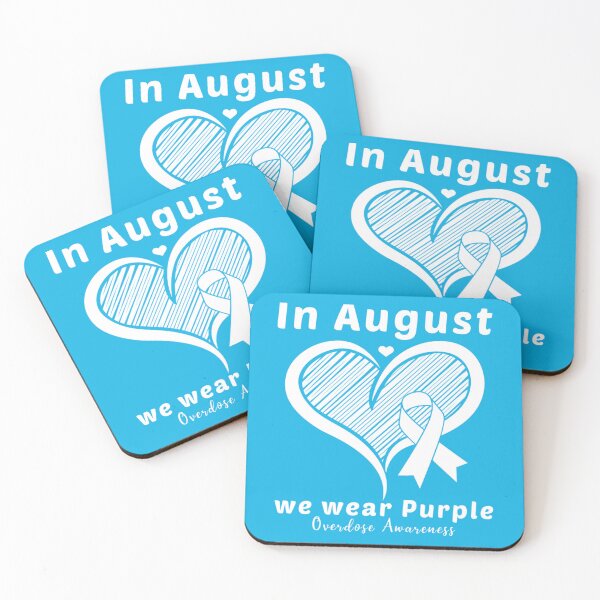 Item preview, Heart In August We Wear Purple Overdose Awareness Month   designed and sold by rhinosaurandfun.