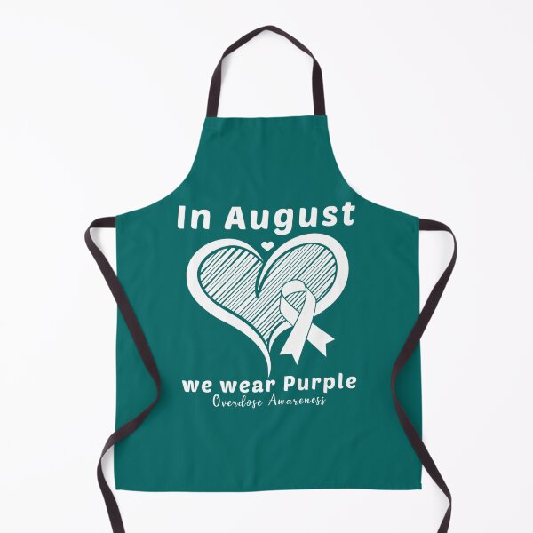 Item preview, Heart In August We Wear Purple Overdose Awareness Month   designed and sold by rhinosaurandfun.